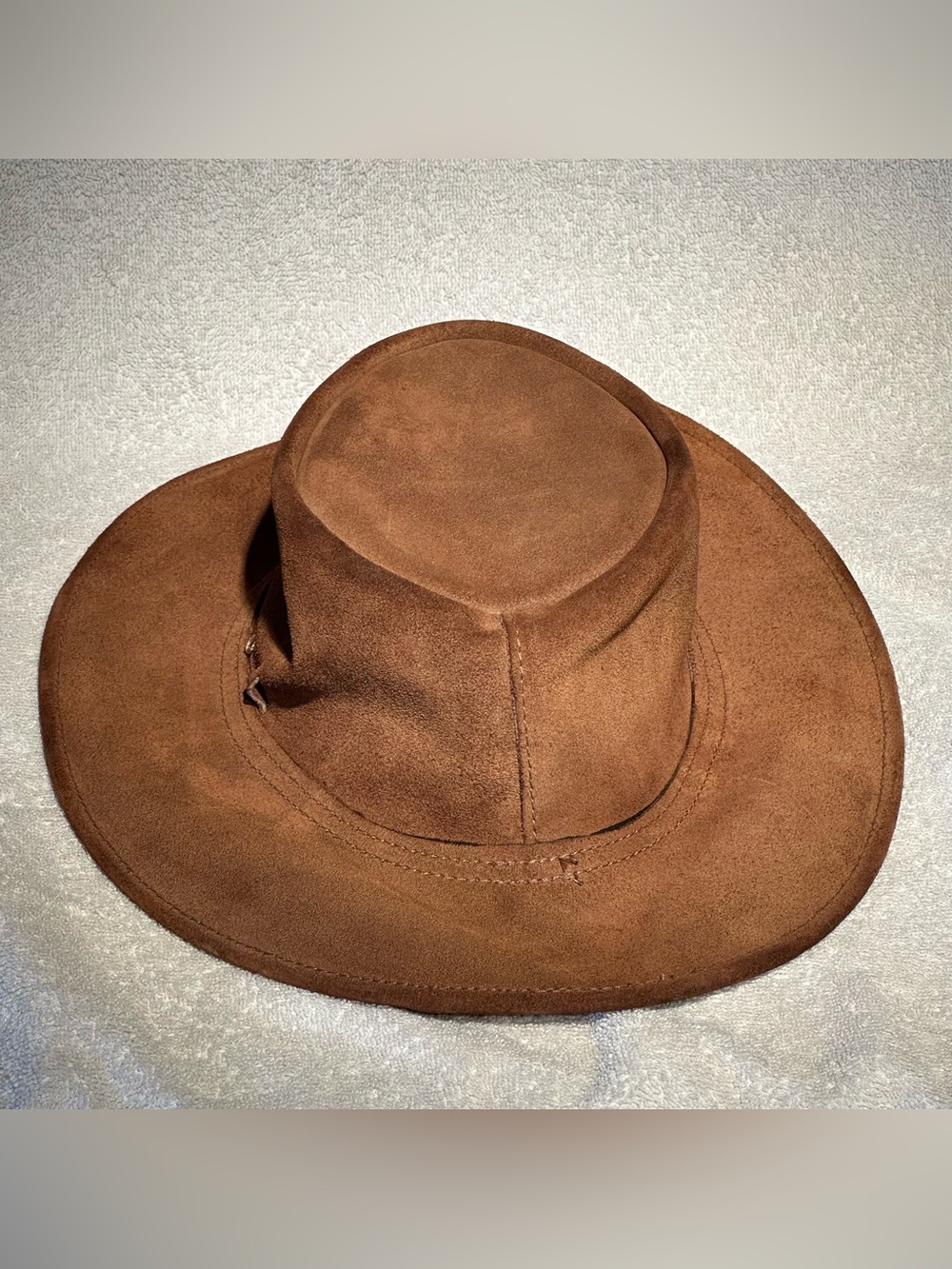 Vintage Jackaroo Australia Genuine Suede Leather Outback Cowboy Hat Brown